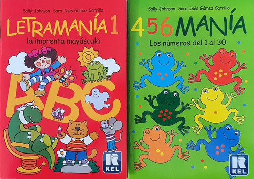 2 Libros Letramanía 1 Y 456manía Imprenta Mayúscula Kel 