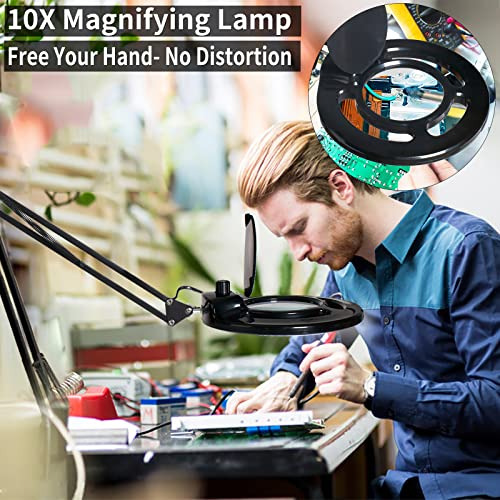 Lupa Luz De 10x, 2,200 Lúmenes, Lámpara De Aumento Le...