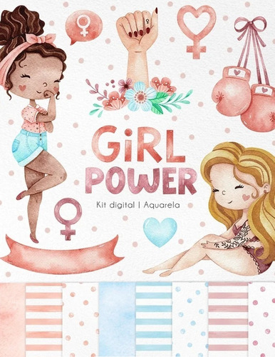 Kit Imagenes Png Cliparts Mujeres Girl Power Acuarela Ni27