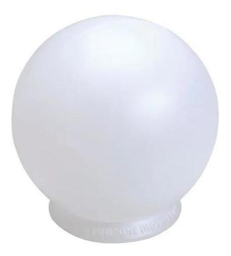 Globo Esférico 15x30 Leitoso Pvc Postes E Arandelas Cor Branco