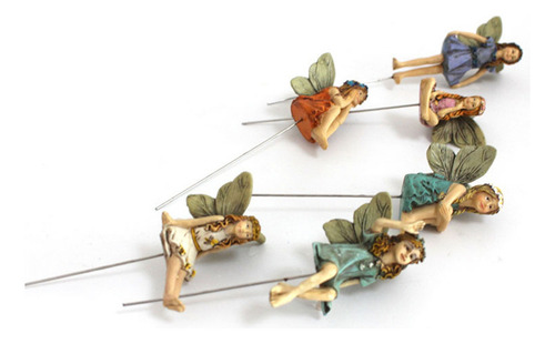 6 Piezas De Hadas Miniatura Flor Jardín De Hadas Ornamento