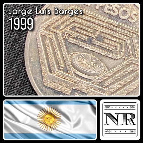 Argentina - 2 Pesos - Año 1999 - Cj #7.2 - Borges - Km #128