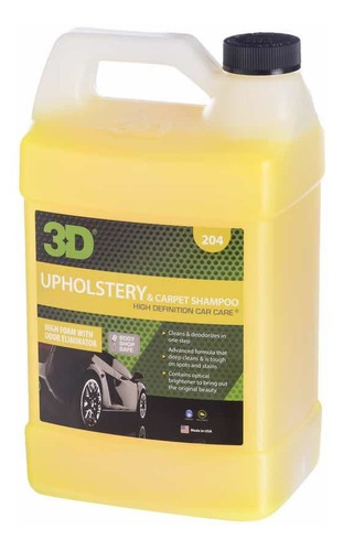 Upholstery & Carpet Shampoo 3d Productos 1galon /4litros