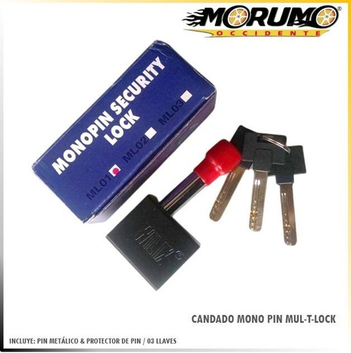 Imagen 1 de 2 de Candado Tranca Palanca N°52 Mult-t-lock