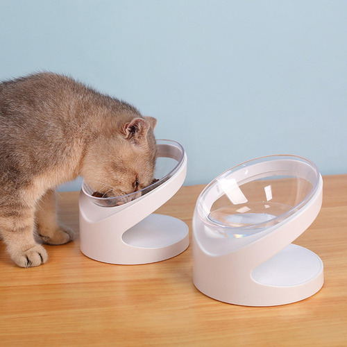 Cuenco Inclinado De Pie Alto Para Perros Y Gatos,