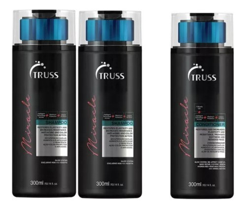 Kit Truss Miracle 2 Shampoo 300ml + 1 Condicionador 300ml
