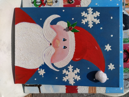 Cuadros Navideños Pintura Acrílica. 30cm X 40 Cm. Navidad