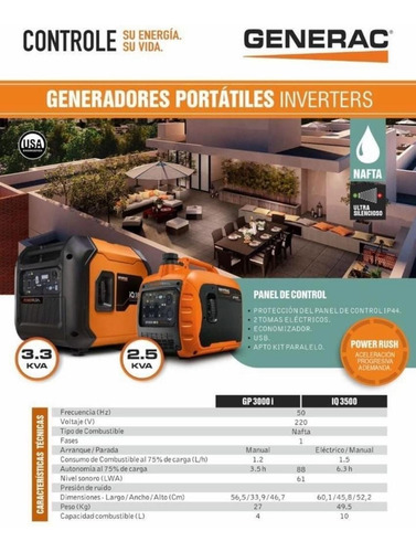 Generador Grupo Electrógeno Iq 3500 - 3,3 Kva