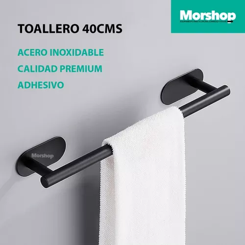 Barral Toallero Baño Acero Inoxidable Sistema Adhesivo