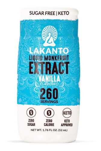 Lakanto Monkfruit Extract Drops Vanilla Flavor 52 Ml