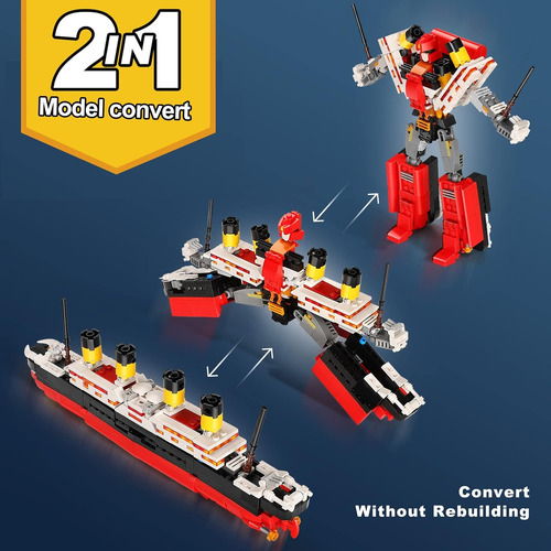 Juguetes Jojo&peach Titanic Stem, Modelo Titanic 2 En 1 Y...