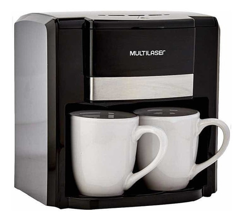 Cafetera Eléctrica Negra Multilaser Con 2 Tazas De Regalo