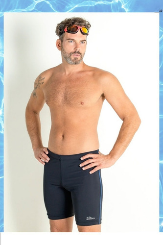 Imagen 3 de 3 de Bermuda Hombre C/vivo Anti Cloro Competición Tricot Mu 10600