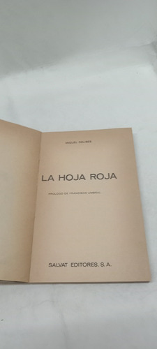 La Hoja Roja - Miguel Delibes - Ed Salvat - 1337 (Usado)