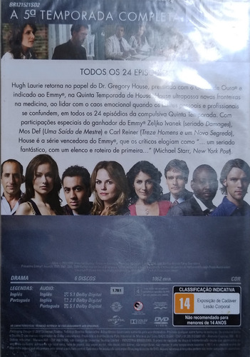 Box Dvd House Quinta Temporada Lacrado