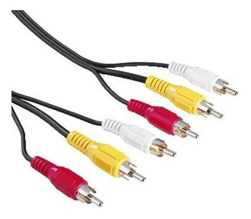 Cable 3 Rca A Rca 3 Para Audio Video 5 Metros¡¡  Mscompu10