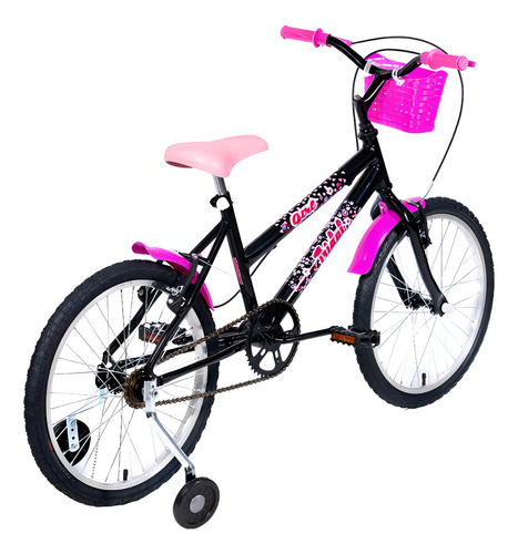 Bicicleta infantil Rim 20 Mtb Girl con rueda lateral, color negro