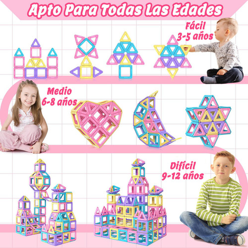 Juego De Bloques Magnéticos Educativos Niños Regalo 40pcs