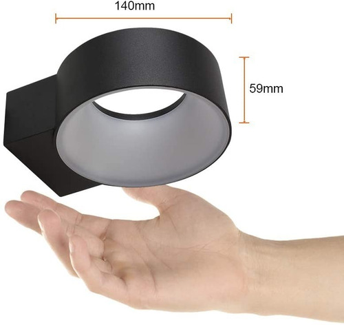 Imagen 3 de 4 de Luminaria Para Muro Exterior, Negro 8w Luz Cálida Tecnolite