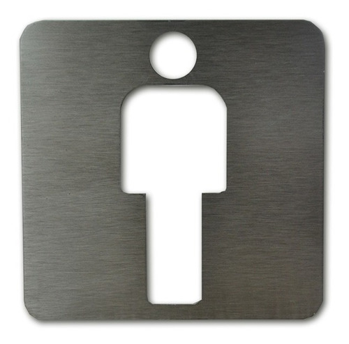 Señal Cartel Hombre 90x90acero Inox Radem