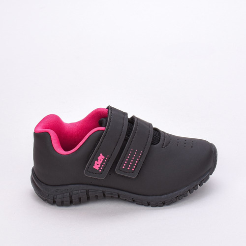 Tênis Infantil Feminino Flex Kidy Preto Pink