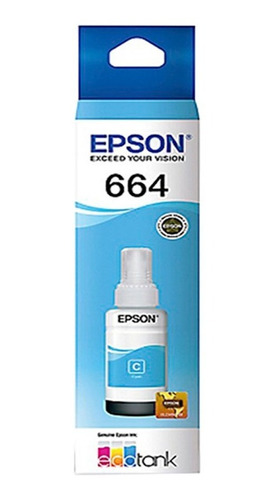 Tinta Epson T664 Cyan Serie L396 L495