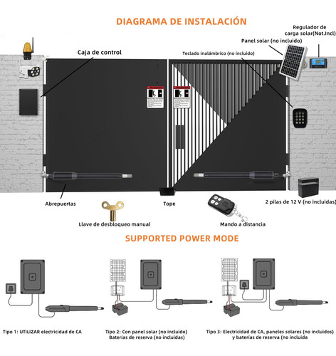 Kit De Abridor De Puerta Automático Con Remotos 200kg