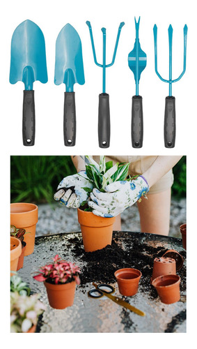 5 Palas De Jardín Con Mango Ergonómico Para Trasplante De