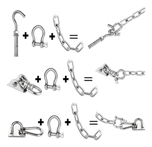 Yision 20pcs 1/4 Inch Screw Pin Anchor Shackle, M6 6mm St...