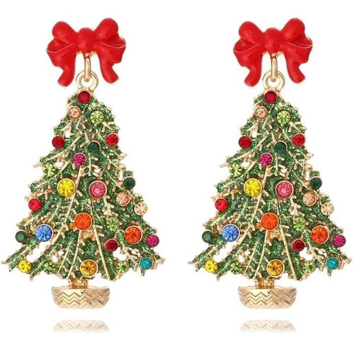 Pendientes De Árbol De Navidad Lindo Arco De Navidad Estrell