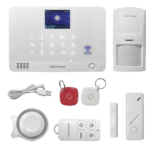 Kit Alarma Inalámbrica Wifi Domiciliaria Gsm Español Con App