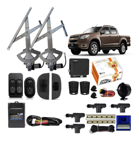 Imagem 1 de 7 de Kit Vidro Eletrico Nova S10 2014 2015 Diant + Trava Alarme