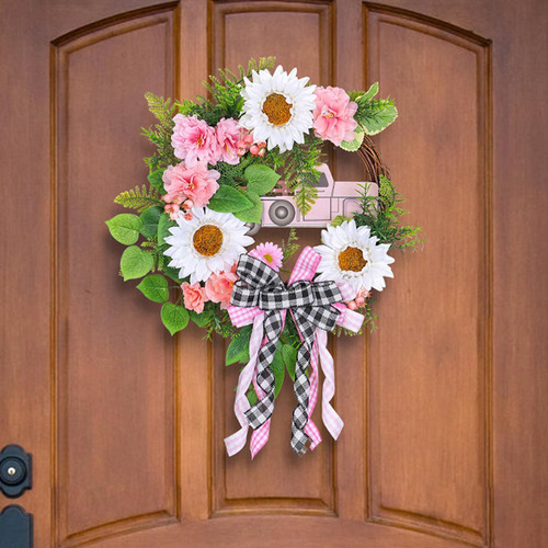 Corona Navideña Para Puerta De Entrada Decoración De Corona
