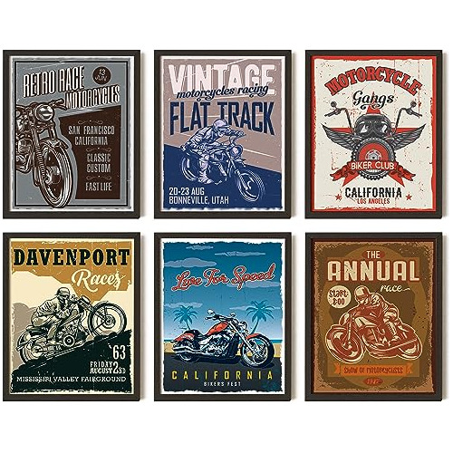 Carteles De Motocicletas Antiguas, Decoración De Motoc...