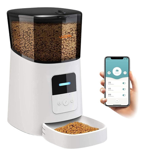 Dispensador Alimento Automático Para Perros Y Gatos Wifi 6lt