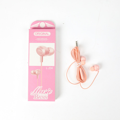 Auriculares Con Cable In Ear L-204 Extra Bass Rosado
