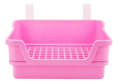 Caja De Arena Para Conejos, Jau De Baño Para Mascotas, Color Rosa