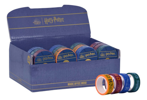 Washi Tape Cinta Mooving Harry Potter Casas 15 Mm 5 Mts X 4