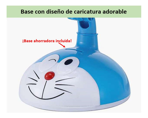 Ventilador De Mesa Y Escritorio Para Hogar Oficina, Animado 23 Cm 50hz Gato Azul Oscilante Rosa Plástico 3