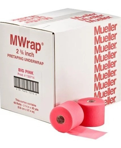 Prevenda M-wrap Mueller Rosa 48 Rollos 6.9 Cm X 27.4 M