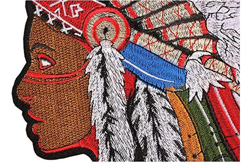 Parches Bordados, Tocado De Jefe De Plumas Bonitas, Parche D