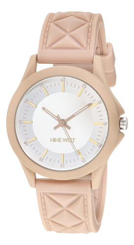 Reloj Nine West Para Mujer Con Correa De Silicona Texturizad