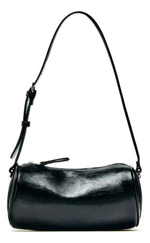 Cartera Bandolera Zara Mini Bowling Color Negro