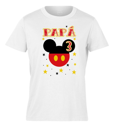 Playera Fiesta Cumpleañeros Familiar Mickey - Minnie 