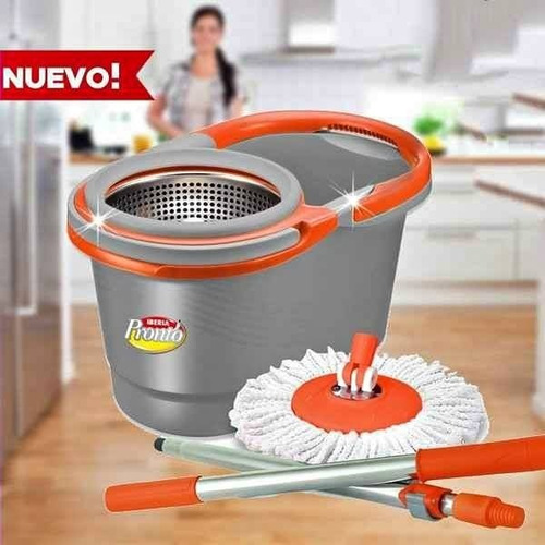 Imagen 4 de 4 de Balde Mopa Lampazo Centrifugo Giratorio Iberia Turbo Matic