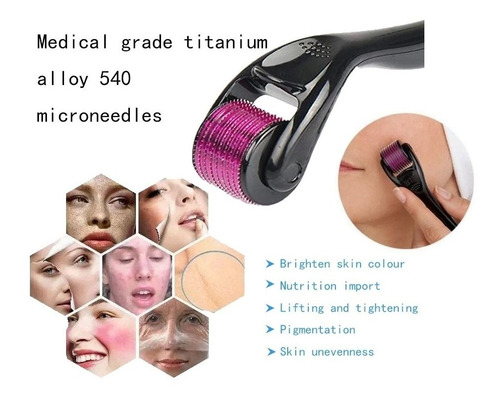 Derma Roller Rodillo Microagujas Masajeador Facial Capilar