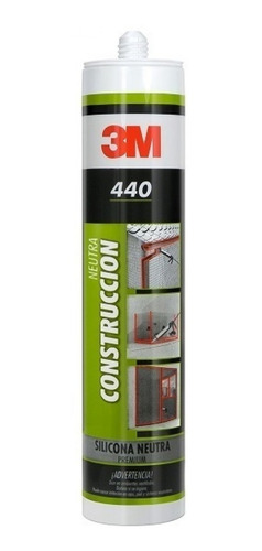 Silicona Neutra Para Construcción 3m 440 Blanco 300ml