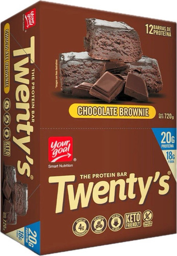 Barras De Proteina Twentys 12u Chocolate Brownie (yourgoal)