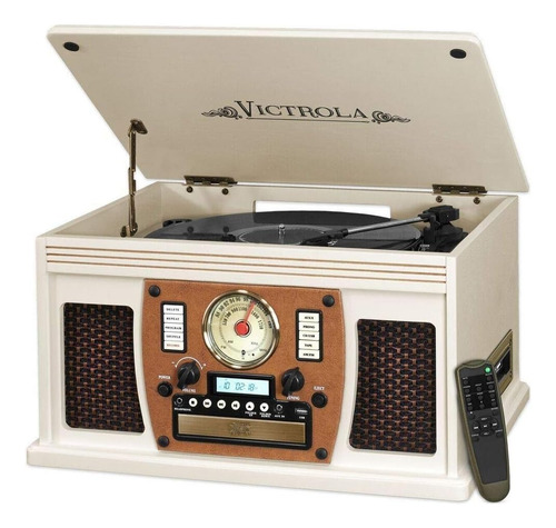 Tocadiscos Vitrola Navigator 8 En 1 Con 3 Velocidades
