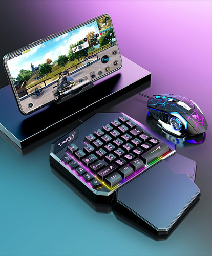 Yostyle Teclado Gaming Pequeño Para Una Mano Ergonomica,